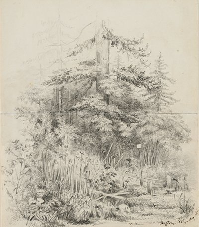 Lugar de entierro indio, Oregón, 1841 de Alfred Thomas Agate