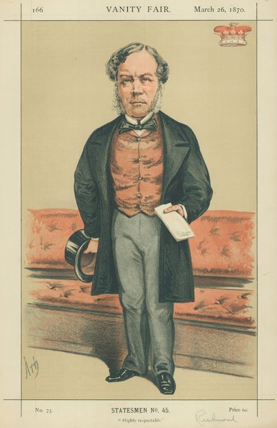Vizconde Ranelagh, Muy respetable, 26 de marzo de 1870, caricatura de Vanity Fair de Alfred Thompson
