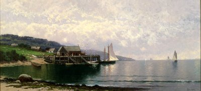 The Landing, Bailey Island, Maine, c.1907 (óleo sobre lienzo) de Alfred Thompson Bricher