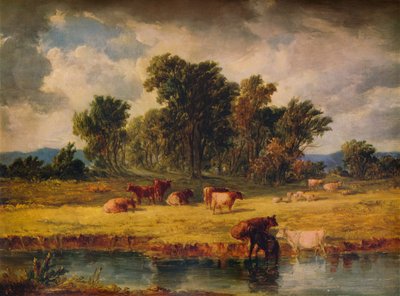 Orillas del Envy, cerca de Rhuddlan, 1852, 1938 de Alfred Vickers