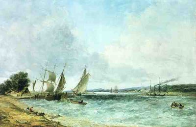Paisaje marino inglés de Alfred Vickers