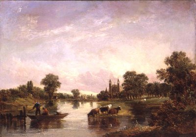 Vista del Colegio Eton desde el Támesis de Alfred Vickers