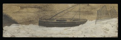 Barcos en aguas agitadas de Alfred Wallis