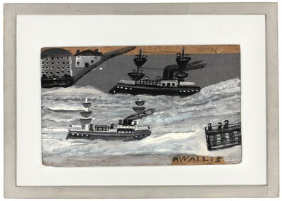 Cañoneras en tiempo de guerra (ver también 1074078) de Alfred Wallis