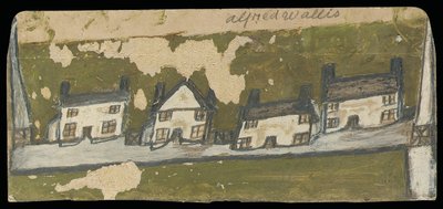 Fila de cuatro cabañas de Alfred Wallis