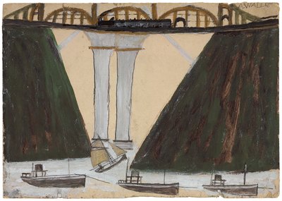 Puente de Saltash, c. 1930 de Alfred Wallis
