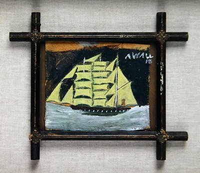 Barco en un marco religioso de Alfred Wallis