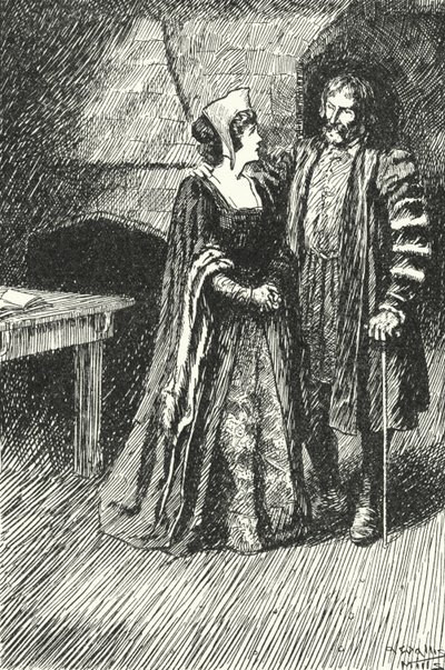 Margaret Roper, la hija mayor de Sir Thomas More, visitando a su padre en prisión, 1535 de Alfred Wallis Mills