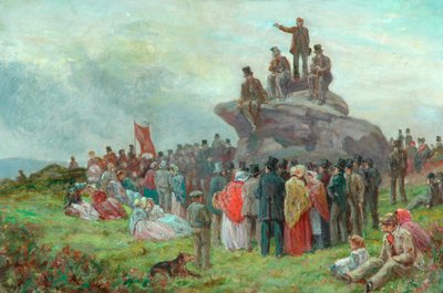 Reunión chartista en Basin Stones, Todmorden, 1842 de Alfred Walter Bayes