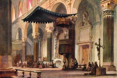Interior de la catedral, San Remo, c. 1870 de Alfred Waterhouse