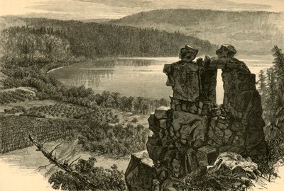 Puerta del Diablo, Lago del Diablo, Wisconsin, 1874 de Alfred Rudolph Waud