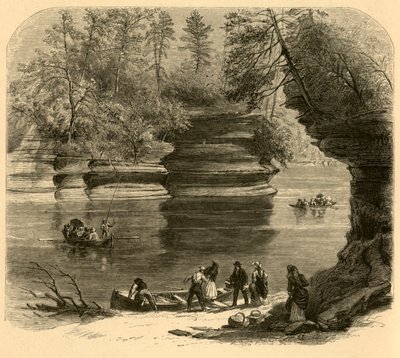 Roca de Vapor, Río Wisconsin, 1874 de Alfred Rudolph Waud