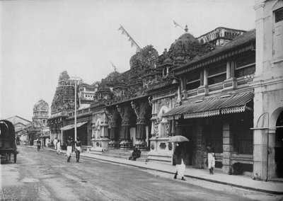 Un templo hindú, Pettah, Colombo, c1890, 1910 de Alfred William Amandus Plate
