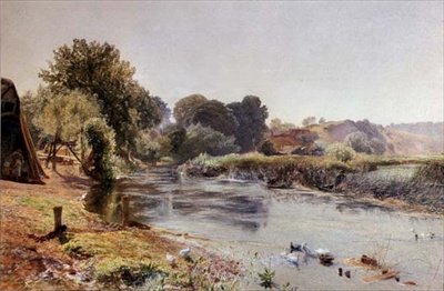 Un pedazo de la vieja Inglaterra medio dormida de Alfred William Hunt