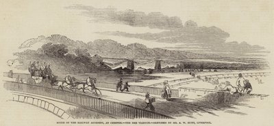 Escena del accidente ferroviario en Chester, el viaducto Dee de Alfred William Hunt