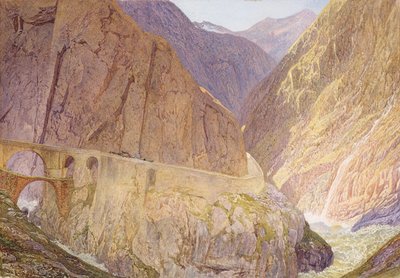 El puente del diablo - Paso de San Gotardo de Alfred William Hunt