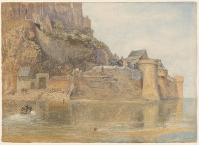 Las murallas, Mont St. Michel, Francia de Alfred William Hunt