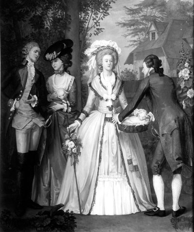 María Antonieta (1755-93) de Habsburgo-Lorena, Reina de Francia y Navarra, como pastora en Trianon de Alfred Wilson Cox
