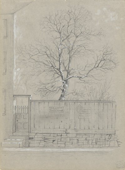 Valla publicitaria y árbol de Alfred Wordsworth Thompson