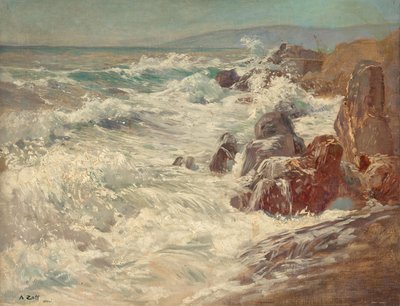 Surf en la costa de Nervi de Alfred Zoff