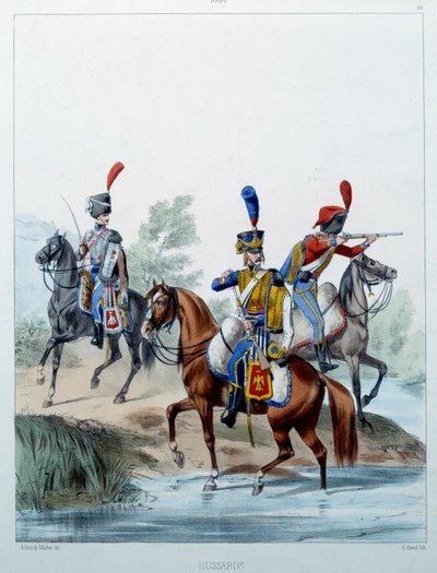 Ejército napoleónico: Húsares de Alfred de (after) Marbot