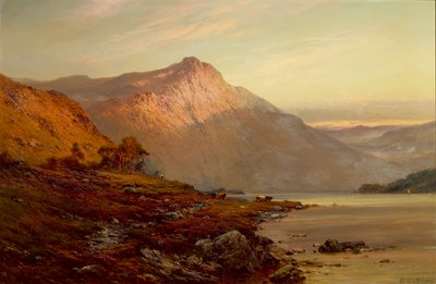 Dhu Loch cerca de Balmoral de Alfred de Breanski