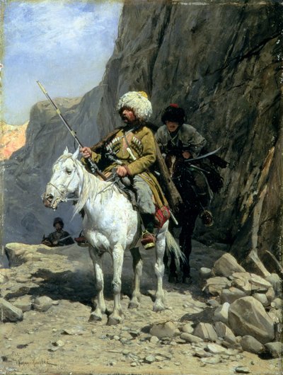 Patrulla de circasianos, c.1885 de Alfred von Wierusz Kowalski