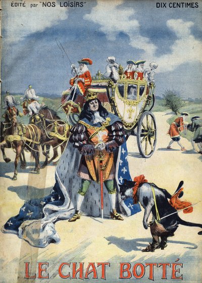 El gato de la bota. Cuento popular. Ilustración de Vaccari y Carrey en la colección "Les beaux tales" "Nos loisirs" hacia 1910. Colección privada. de Alfredo and Carrey Vaccari