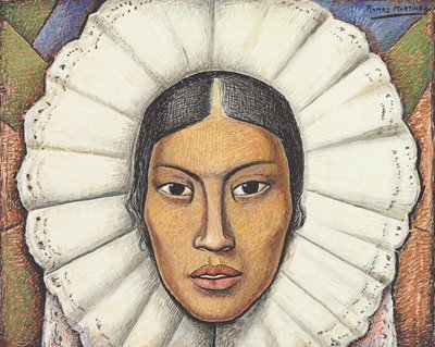 Tehuana, c.1930 (gouache y crayón sobre papel) de Alfredo Ramos Martinez