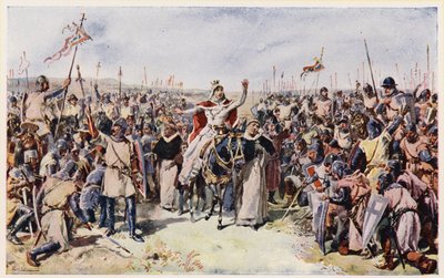 Santa Isabel de Portugal en la batalla de Alvalade de Alfredo Roque Gameiro