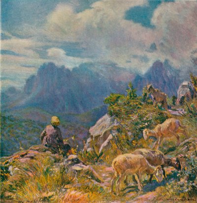 Pastos en los Alpes Apuanos, c. 1922 de Alfredo Vaccari