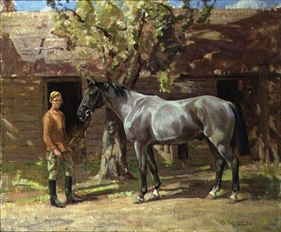 Gris con Mozo de Cuadra de Algernon Mayow Talmage