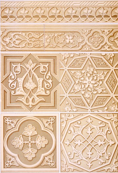 Estudios detallados de decoración arquitectónica, pub. 1883 de Alhusain Fawzy