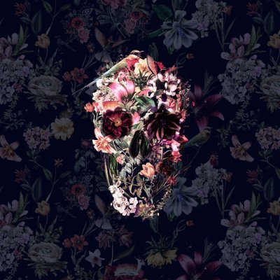 Calavera floral gótica de Ali Gulec