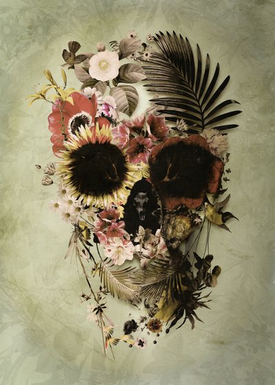 Calavera floral vintage de Ali Gulec