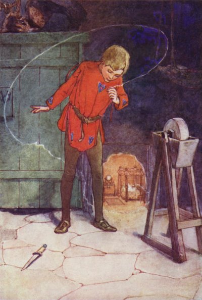 Percibió a Campanilla en su vaso (litografía en color) de Alice Bolingbroke (after) Woodward