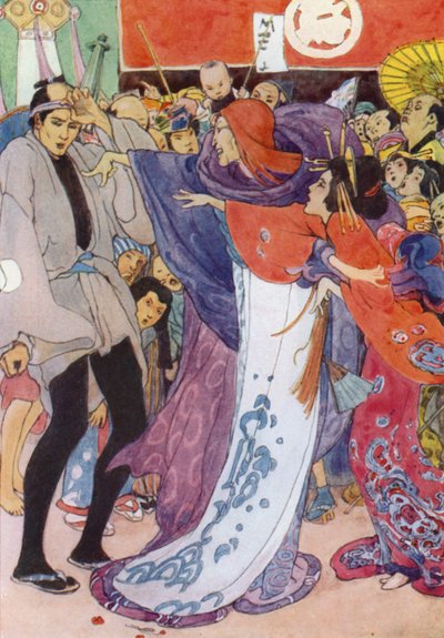 Ilustración para The Story of The Mikado (litografía en color) de Alice Bolingbroke (after) Woodward