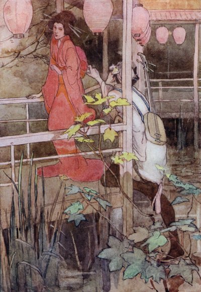 Ilustración para The Story of The Mikado (litografía en color) de Alice Bolingbroke (after) Woodward