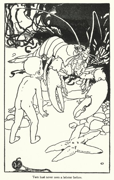 Ilustración para The Water-Babies de Charles Kingsley (litografía) de Alice Bolingbroke (after) Woodward