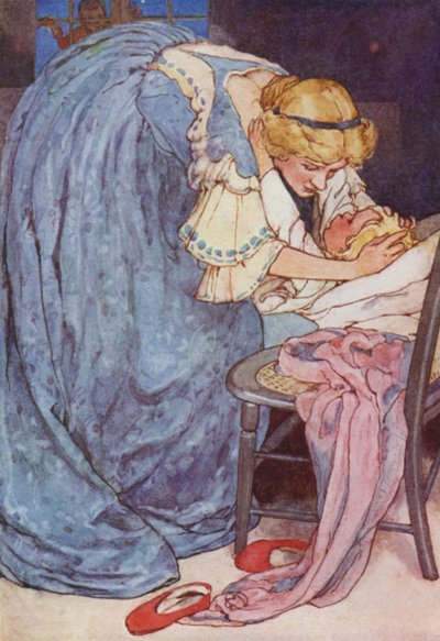Duerme, cariño, no llores. (litografía en color) de Alice Bolingbroke (after) Woodward