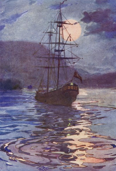 El barco pirata (litografía en color) de Alice Bolingbroke (after) Woodward