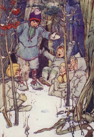 Eran seis (litografía en color) de Alice Bolingbroke (after) Woodward