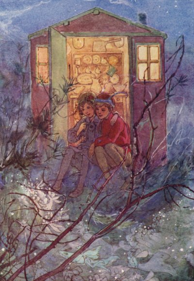 Con la primavera llega Wendy (litografía en color) de Alice Bolingbroke (after) Woodward