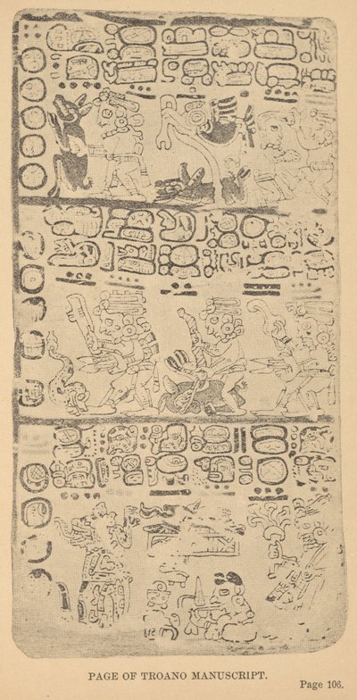 Página del Manuscrito Troano de Alice Dixon Le Plongeon