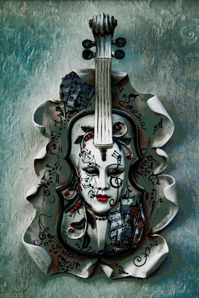 Musa de Monteverdi, 2017 (fotografía repintada a mano) de Alice Gur-Arie