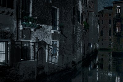 Sombras de luna, Venecia, 2018 (fotografía pintada a mano) de Alice Gur-Arie
