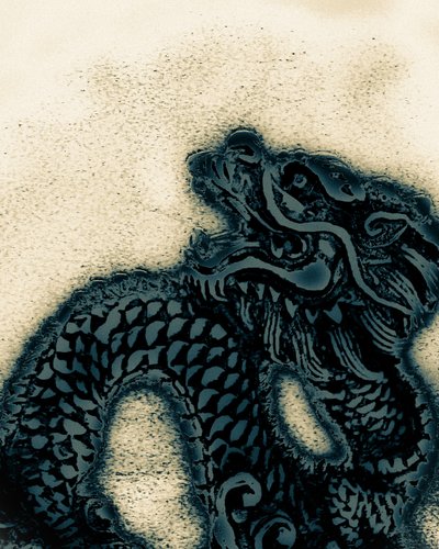 Año del Dragón, 2021 (fotografía pintada a mano) de Alice Gur-Arie