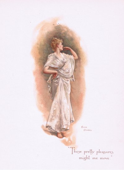 Estos placeres bonitos podríamos mover, de Some Old Love Songs publicado por Hildesheimer & Faulkner, 1892 de Alice Havers