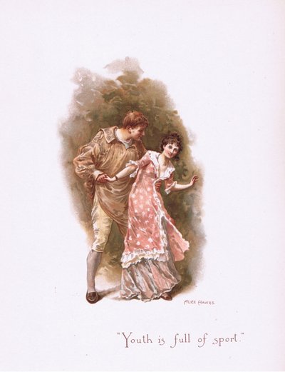 La juventud está llena de deporte, de Some Old Love Songs publicado por Hildesheimer & Faulkner, 1892 de Alice Havers