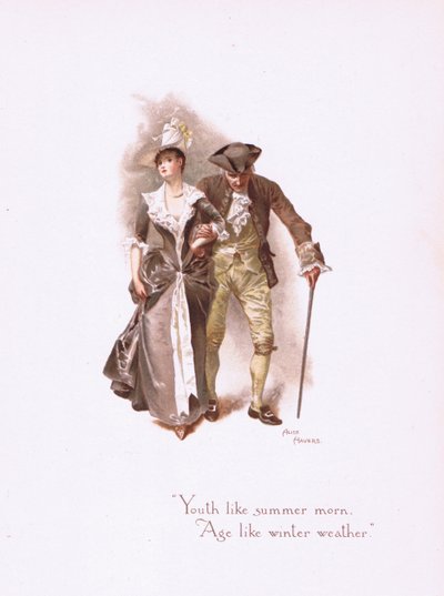 La juventud como una mañana de verano, de Some Old Love Songs publicado por Hildesheimer & Faulkner, 1892 de Alice Havers